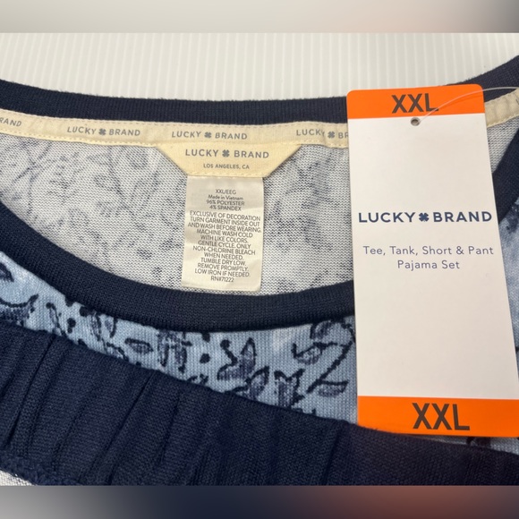 Lucky Brand Super Soft and Cozy Brushed Jersey Knit 4-Piece Pajama Set - Picture 11 of 14